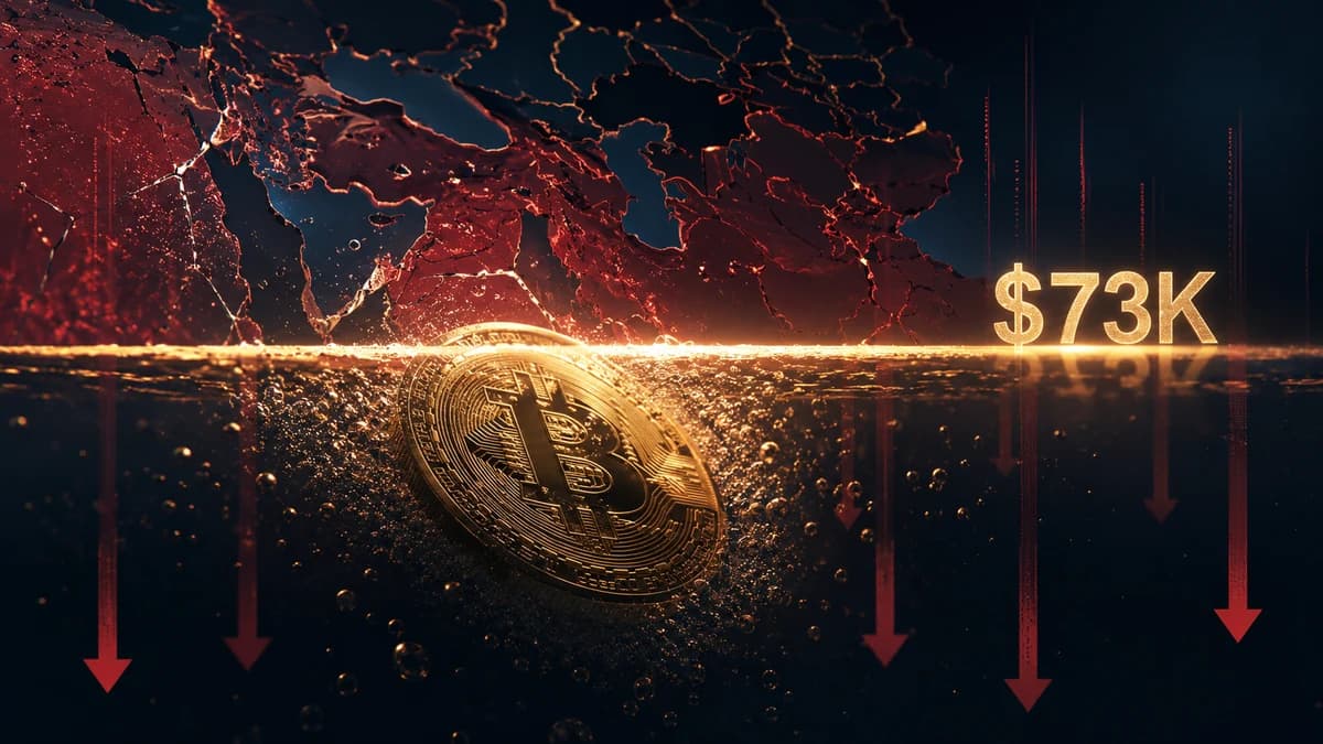 Bitcoin Drops Below $73K as Iran Strikes Spark $1B Liquidations