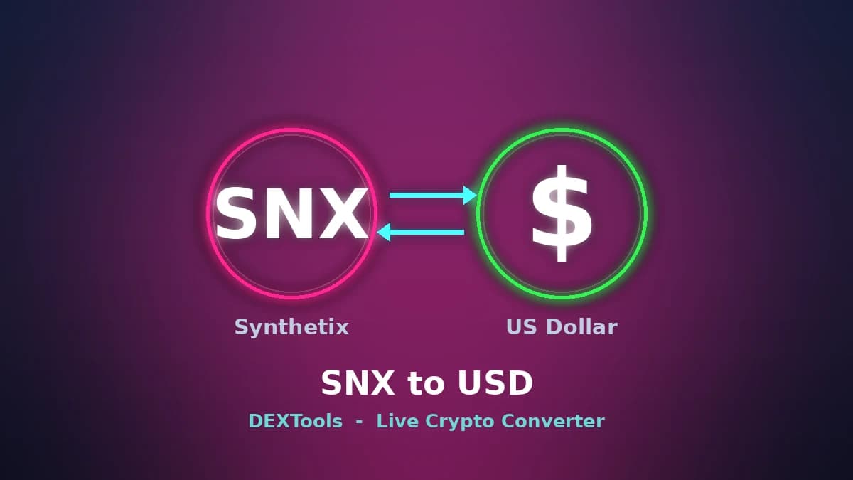 Synthetix to USD Converter: Live SNX Price (2026)