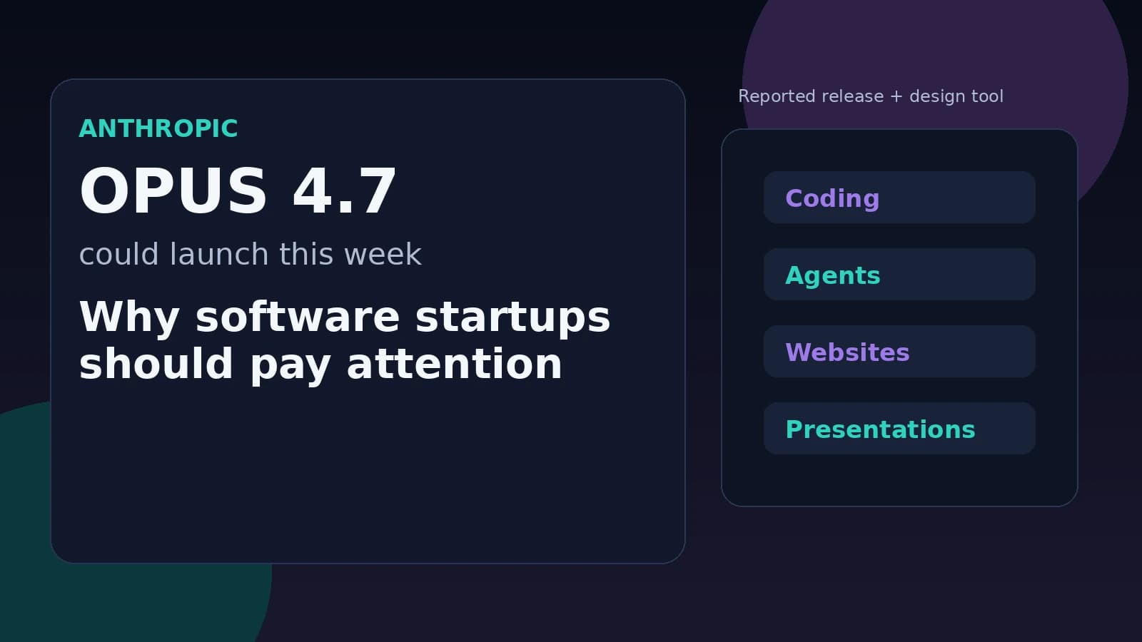 Anthropic Opus 4.7 Could Launch This Week. Why Startups Should Pay Attention