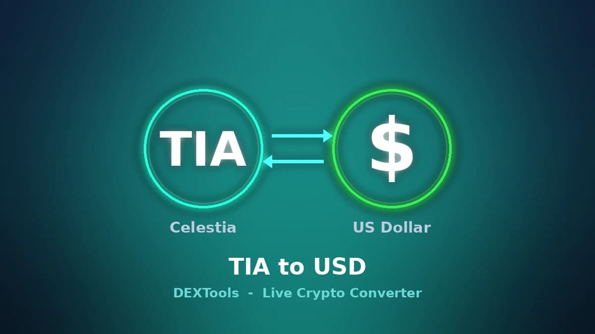 Celestia to USD Converter: Live TIA Price (2026)